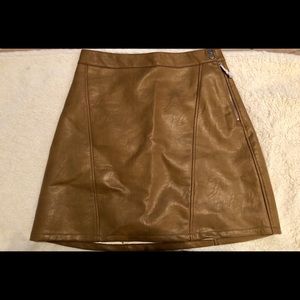 Never worn leather brown skirt from Zara